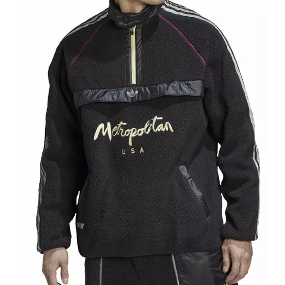 Adidas Metropolitan Colab HD Sz L Large Black Yellow Skate Sk8 Pullover $150